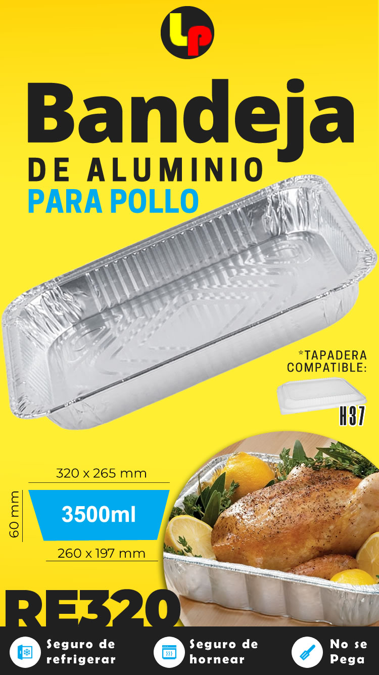 Molde de aluminio p/Pollo -RE320