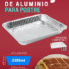 BANDEJA ALUMINIO POSTRE Molde de aluminio p/Postre -Y6012XH