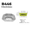 Molde de aluminio Ovalado -B446