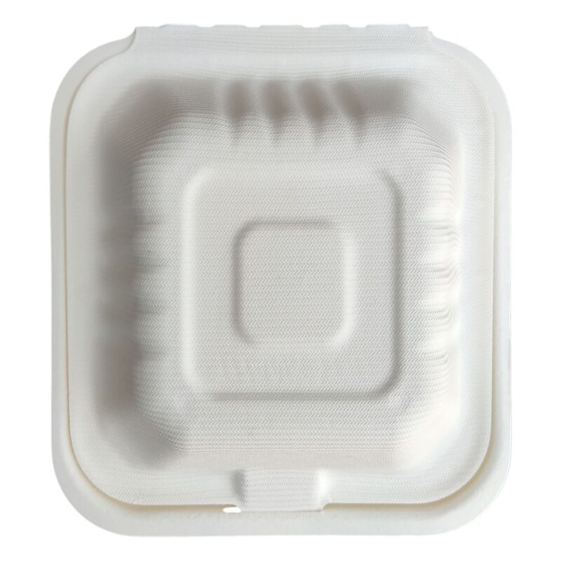 Contenedores de Bagazo 6x6" Liso -Leopack