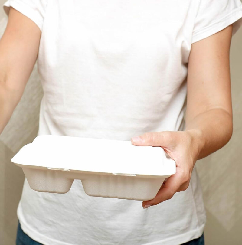 Contenedores de bagazo 9x6" con División -Leopack