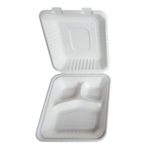 Contenedores de Bagazo 8x8" con División -LeoPack