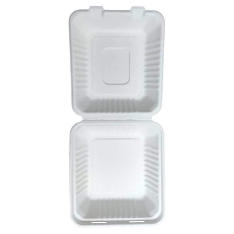 Contenedores de Bagazo 8x8" Liso -LeoPack