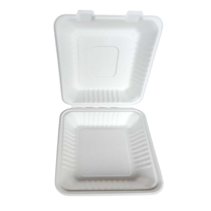 Contenedores de Bagazo 8x8" Liso -LeoPack