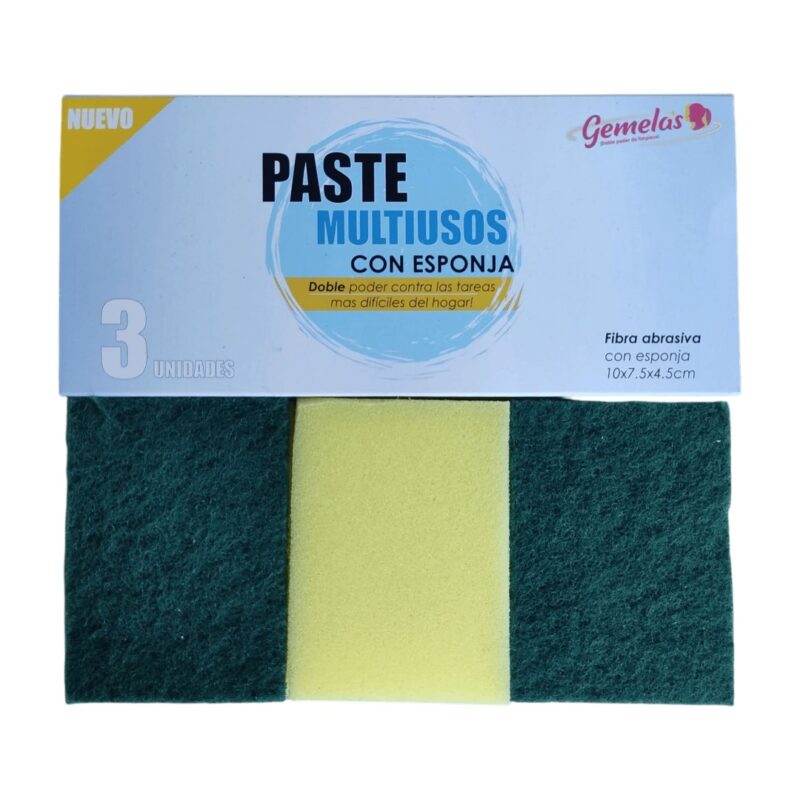 Paste con esponja PQx3 CAJA arriba B Paste verde con esponja Px3U -Gemela's
