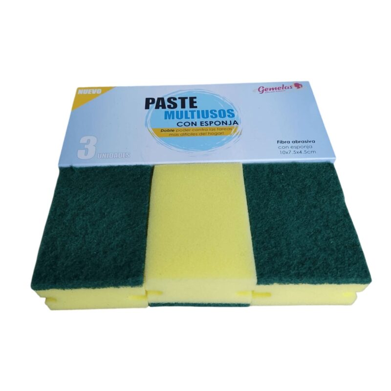 Paste con esponja PQx3 CAJA arriba tres cuartos D Paste verde con esponja Px3U -Gemela's