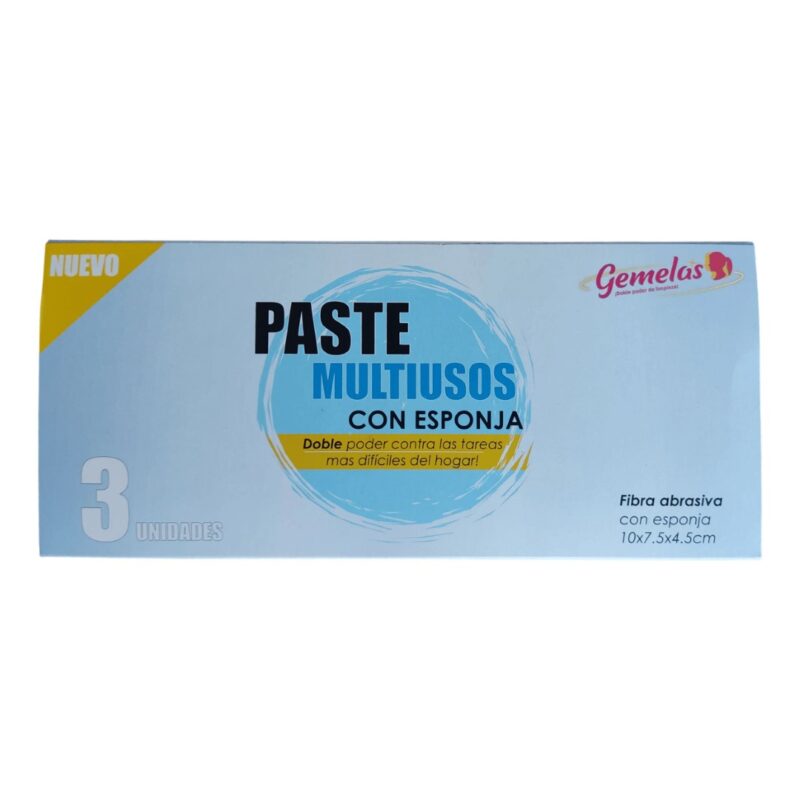 Paste con esponja PQx3 CAJA frente Paste verde con esponja Px3U -Gemela's
